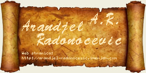 Aranđel Radonoćević vizit kartica